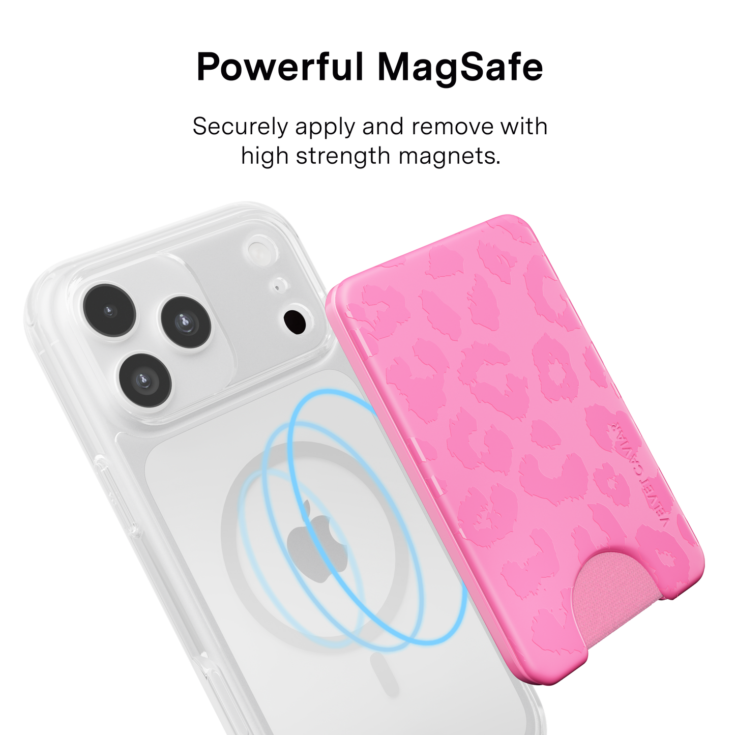 Magnetic Phone Wallet - Hot Pink Leopard