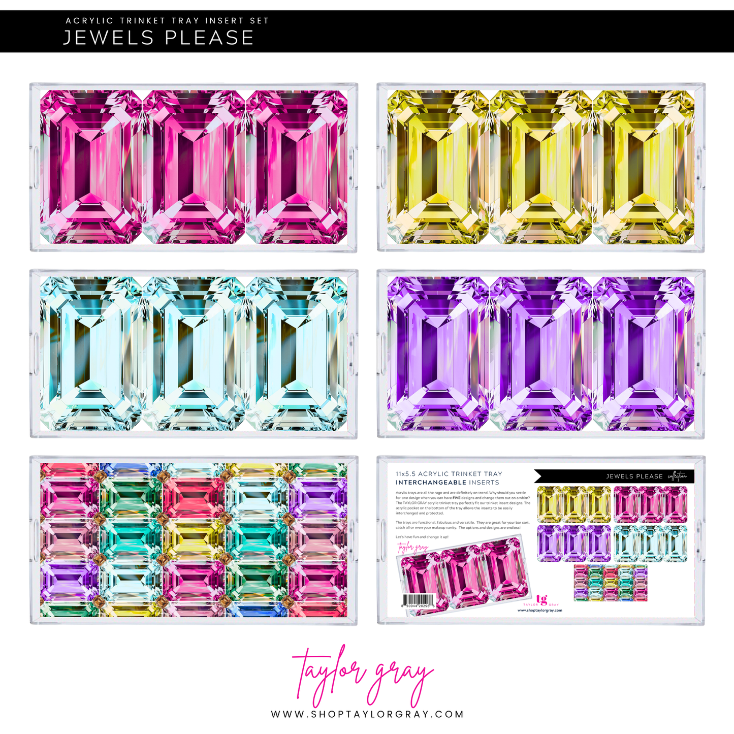 5.5 x 11 JEWELS PLEASE Insert Set of 5