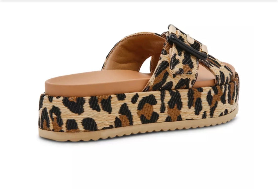 Stasia A Leopard Crossover Sandals