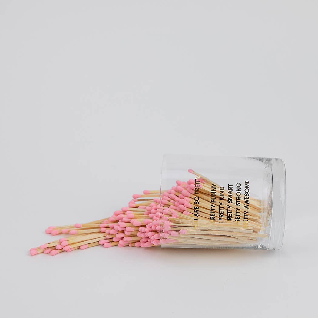 You Are So Pretty -  Match Set + Rocks Glass Duo -  200 Matches + Rocks Glass Set