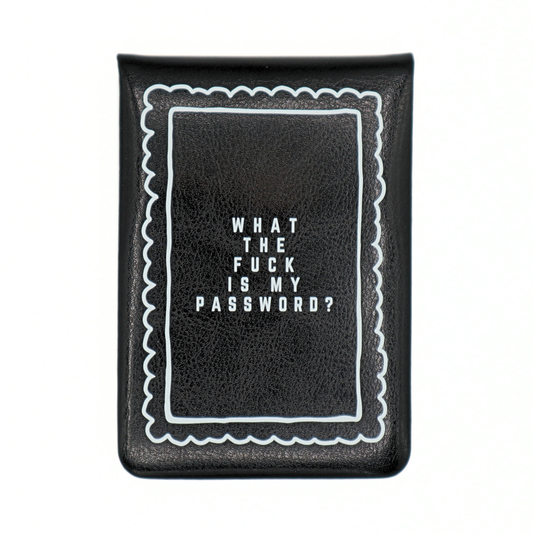 Leatherette Pocket Journal "WTF Is My Password"