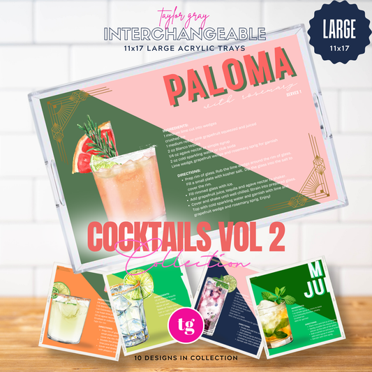 11 x 17 COCKTAILS VOL 2 Insert Set of 10