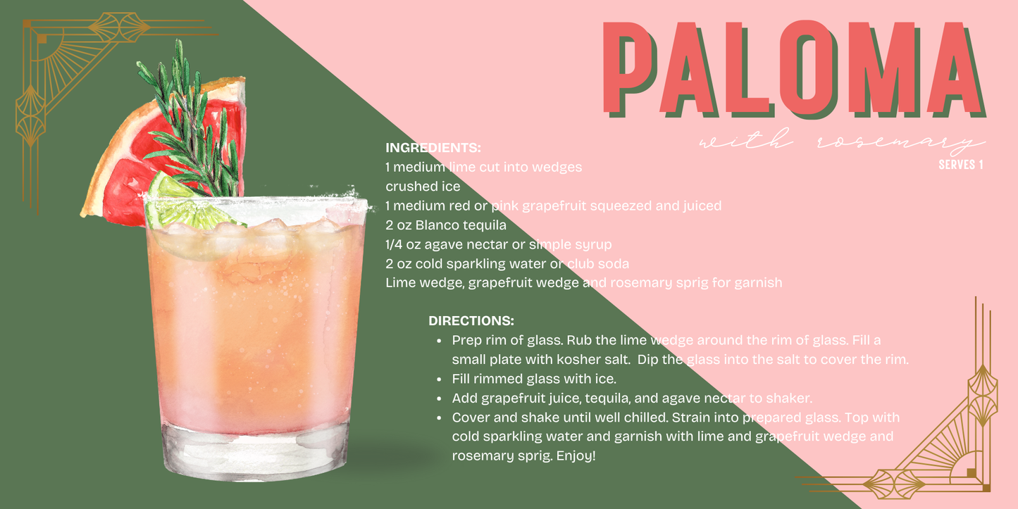 5.5 x 11 COCKTAILS VOL 2 Insert Set of 5
