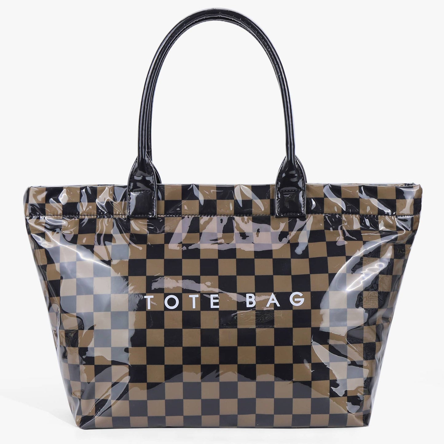 Zipper Checkered TOTE BAG