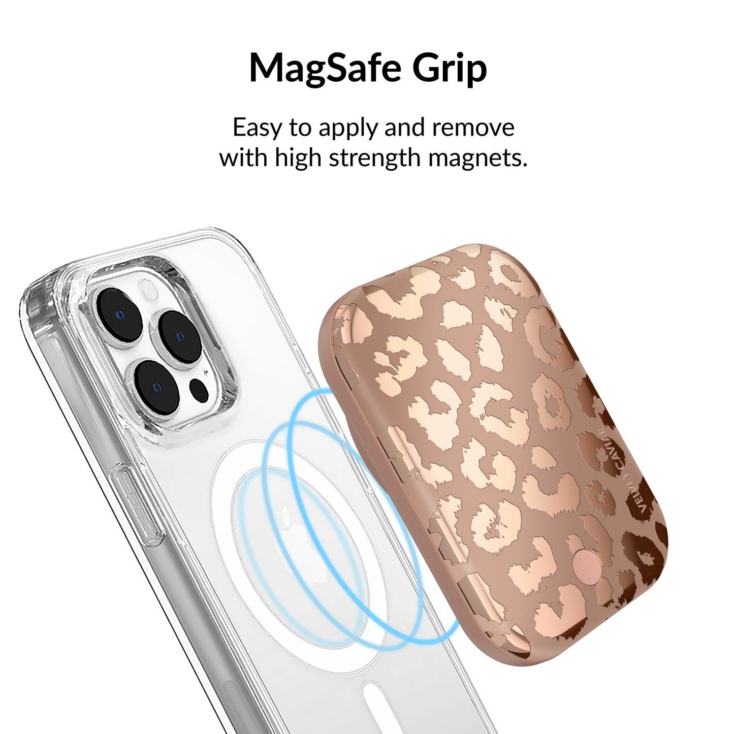 Wireless Phone Charger - Bronze Chrome Leopard