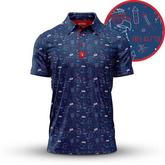 'Merica - Navy  Polo