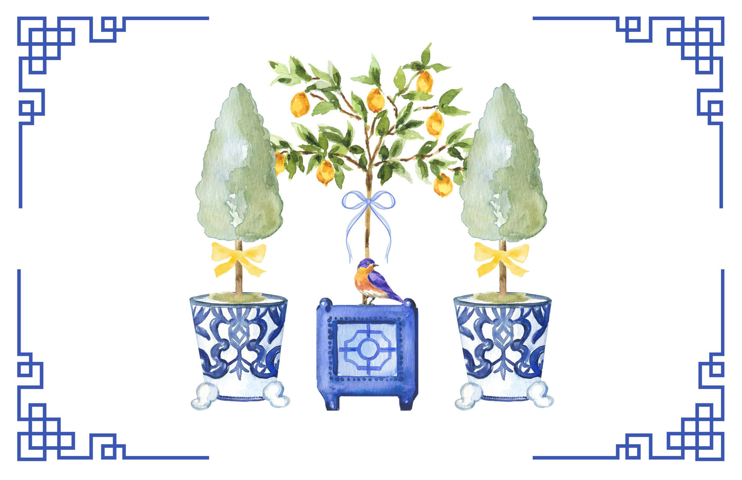 11 x 17 CHINOISERIE Insert Set of 10