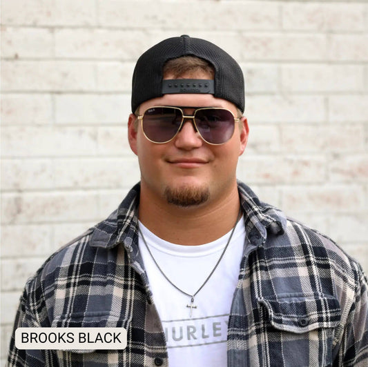 Brooks - Unisex Large Polarized Aviator Sunglasses