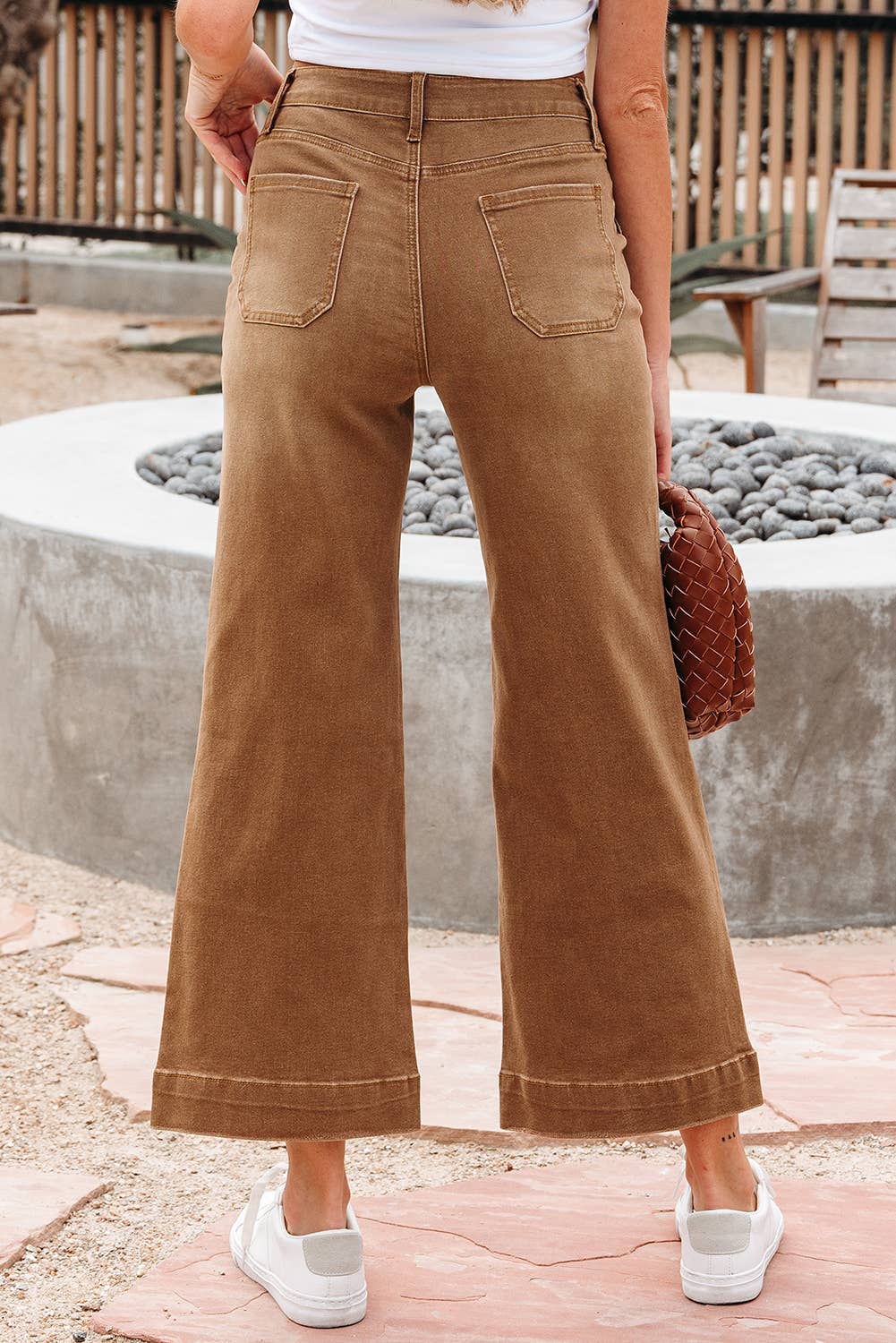 Ashleigh Cropped High Rise Wide Leg Jeans