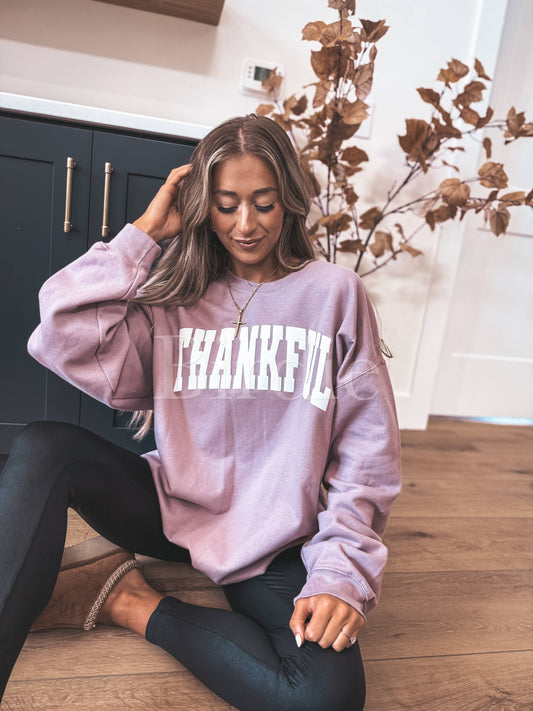 Thankful Puff Graphic Crewneck