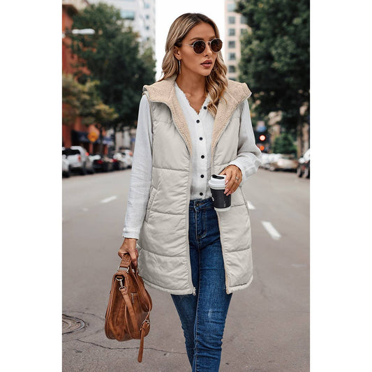 Faux Fur Long Puff Vest