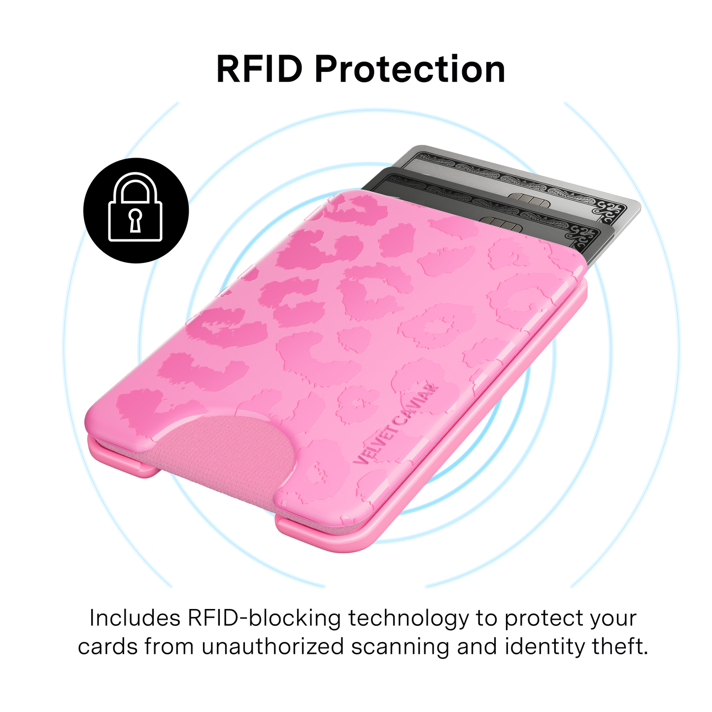 Magnetic Phone Wallet - Hot Pink Leopard
