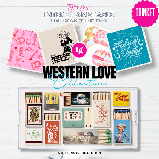 5.5 x 11 WESTERN LOVE Insert Set of 5