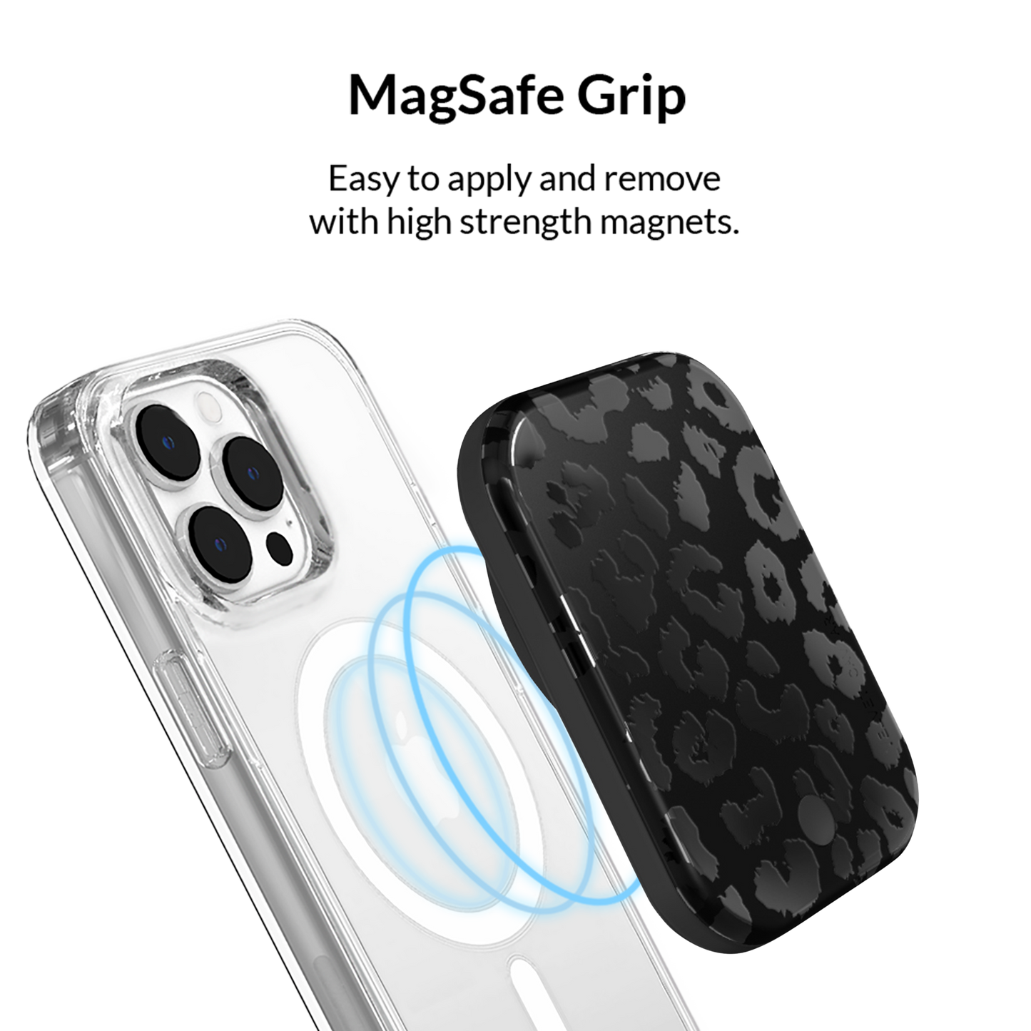Wireless Phone Charger - Black Leopard