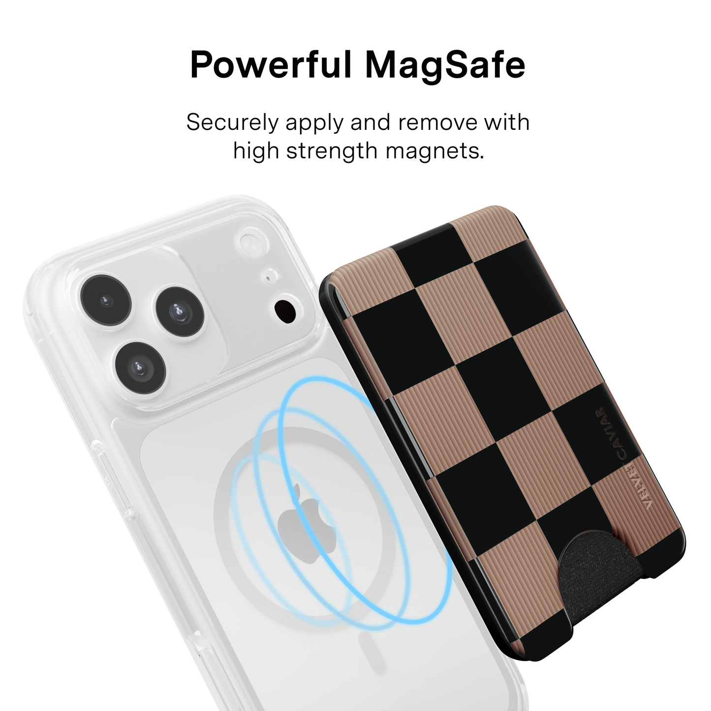 Magnetic Phone Wallet - Mocha Vibe Checker