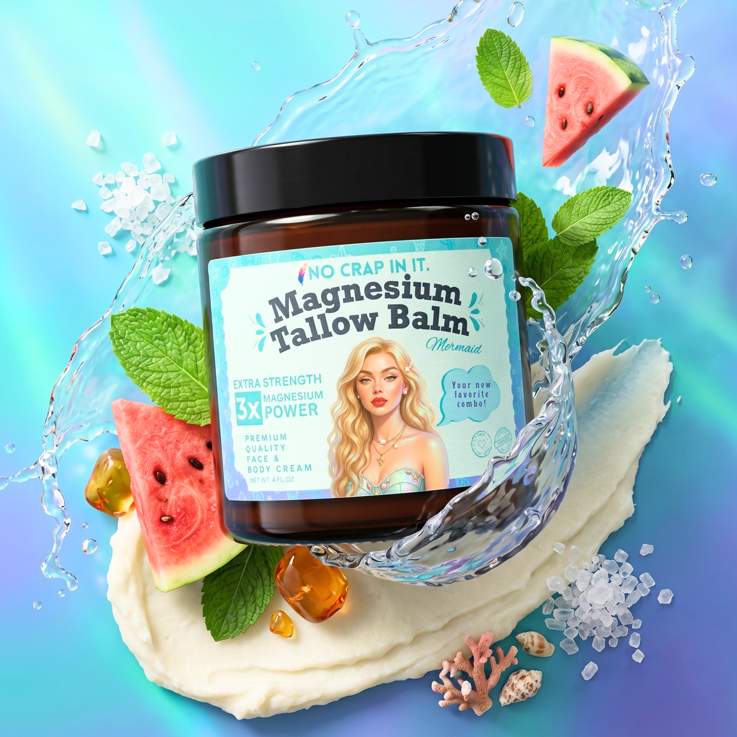 Mermaid Magnesium Tallow Balm
