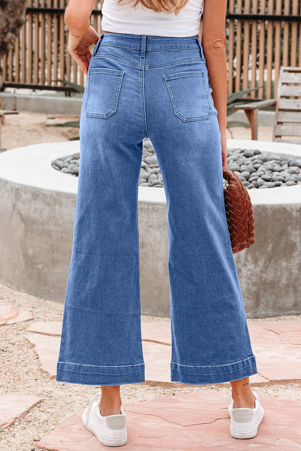 Ashleigh Cropped High Rise Wide Leg Jeans