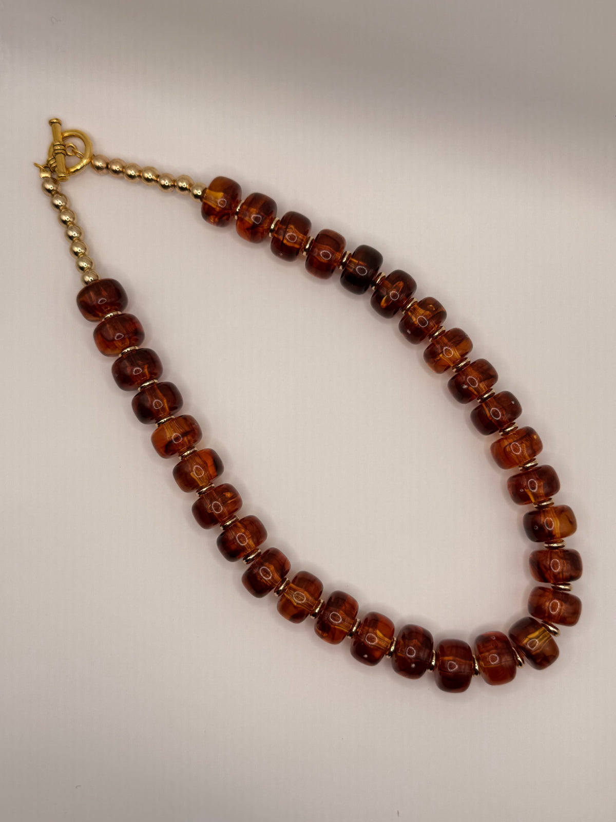 Amber Beaded Necklace