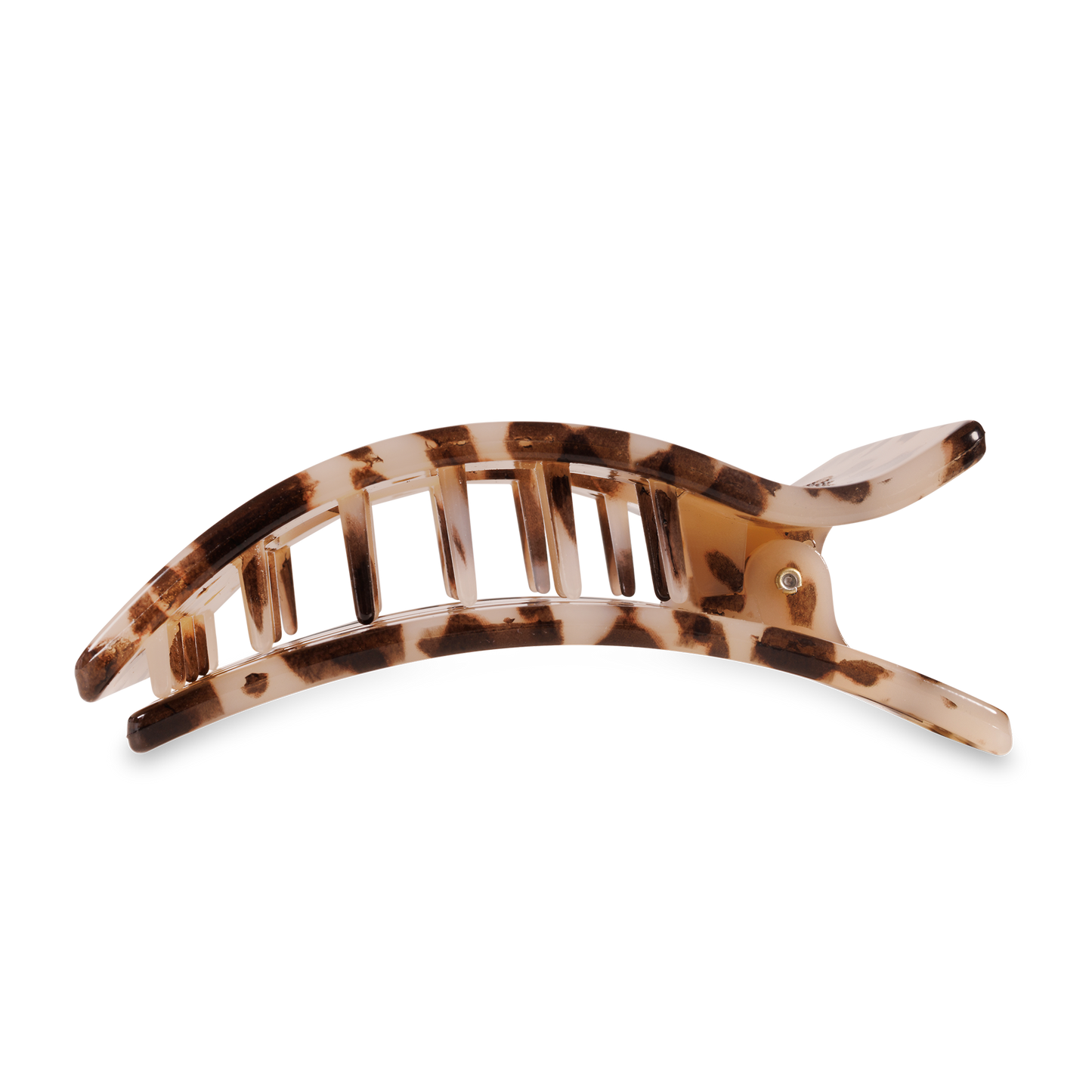Flat Rectangle Hair Clip | Large | Blonde Tortoise
