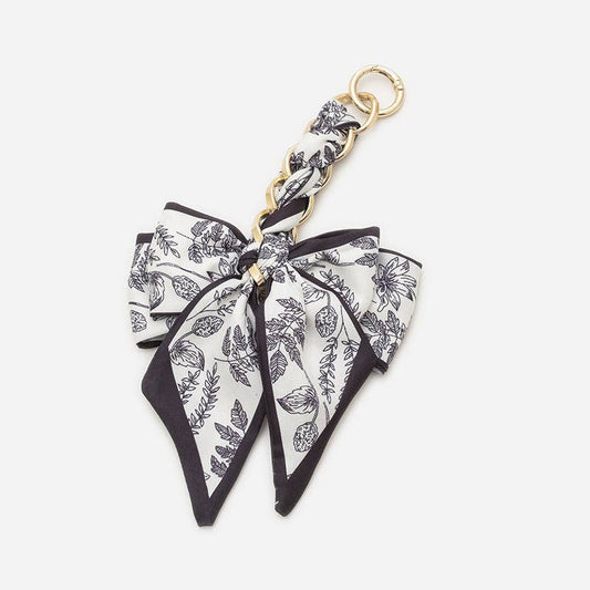 Retro Bow Silk Scarf Bag Extension Strap