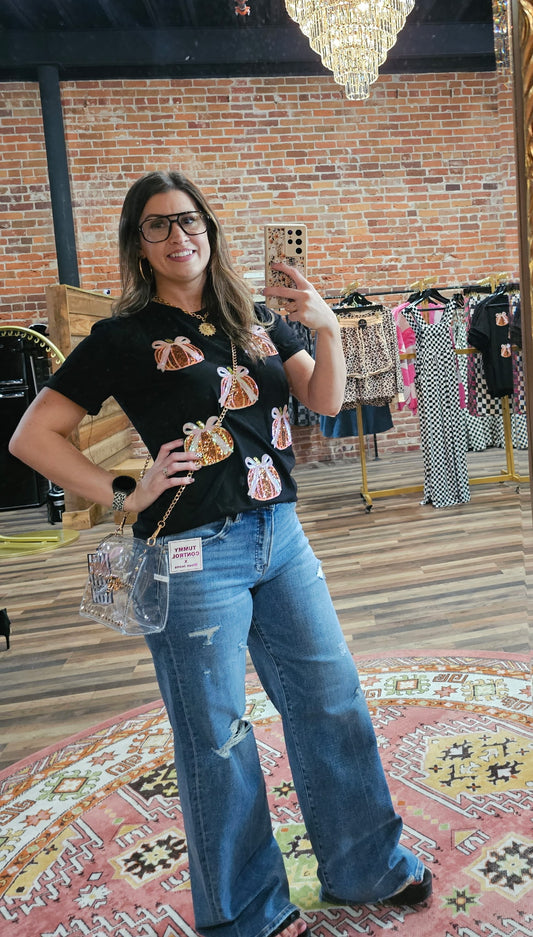 TUMMY CONTROL SLOUCHY WIDE JEANS