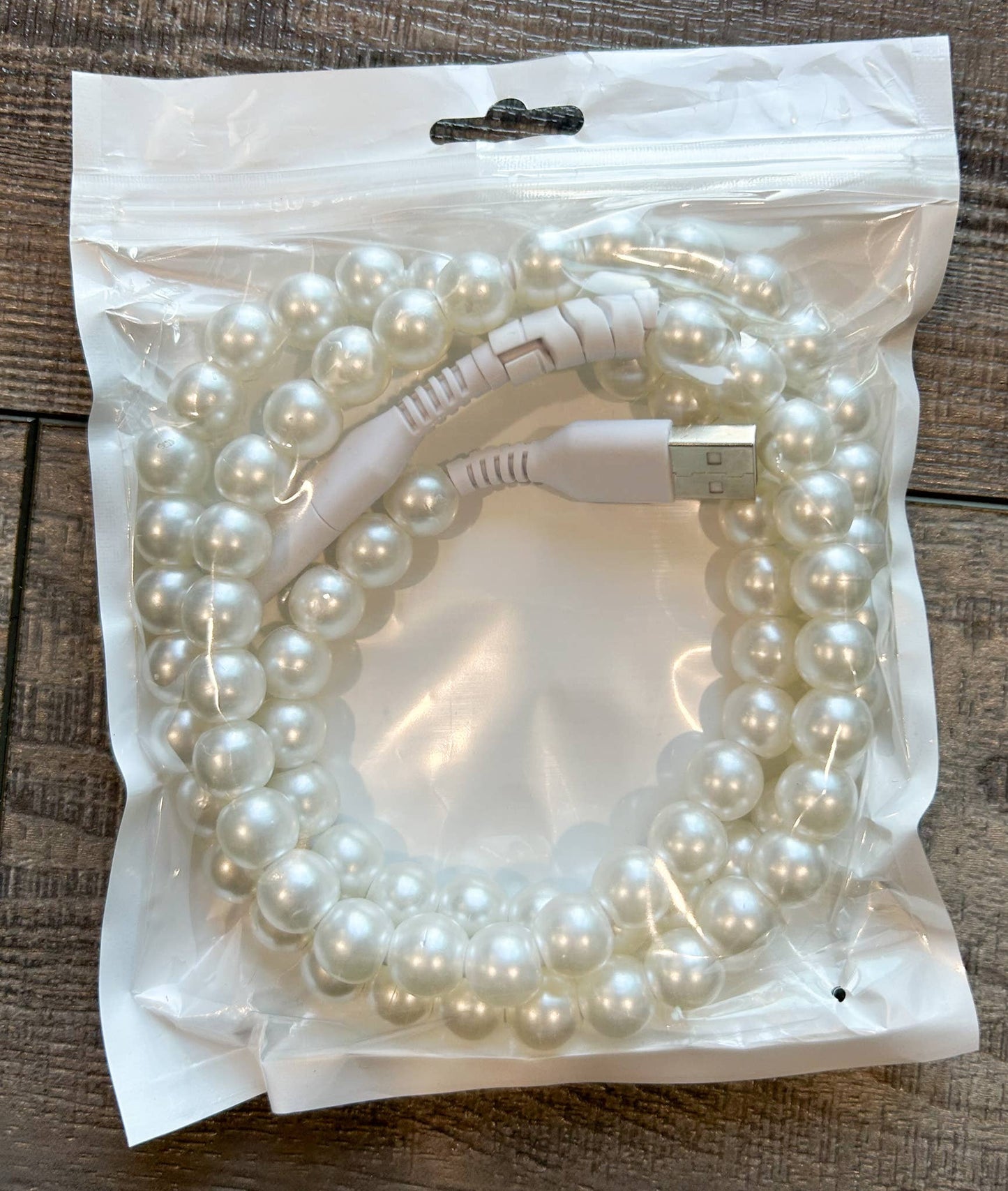 Beaded Phone Charger w/Lightning & USB-C Cable