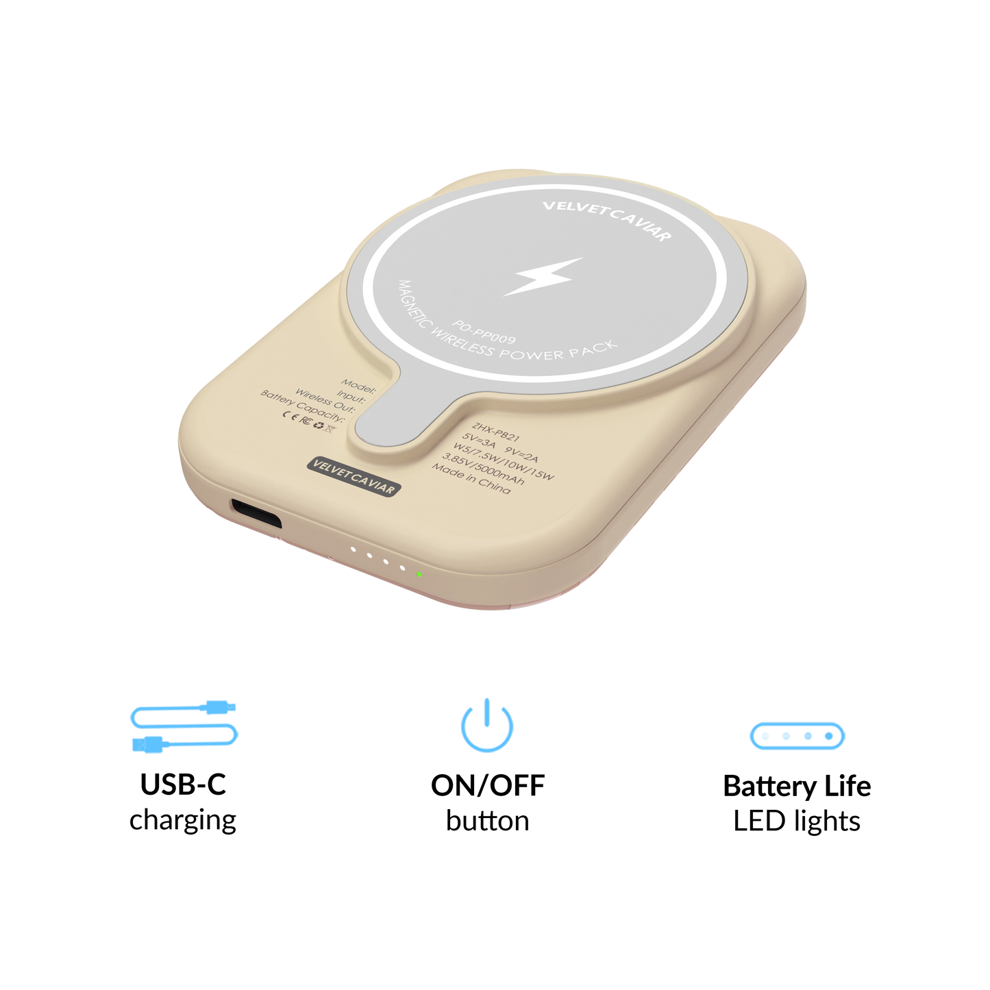 Wireless Phone Charger - Nude Leopard