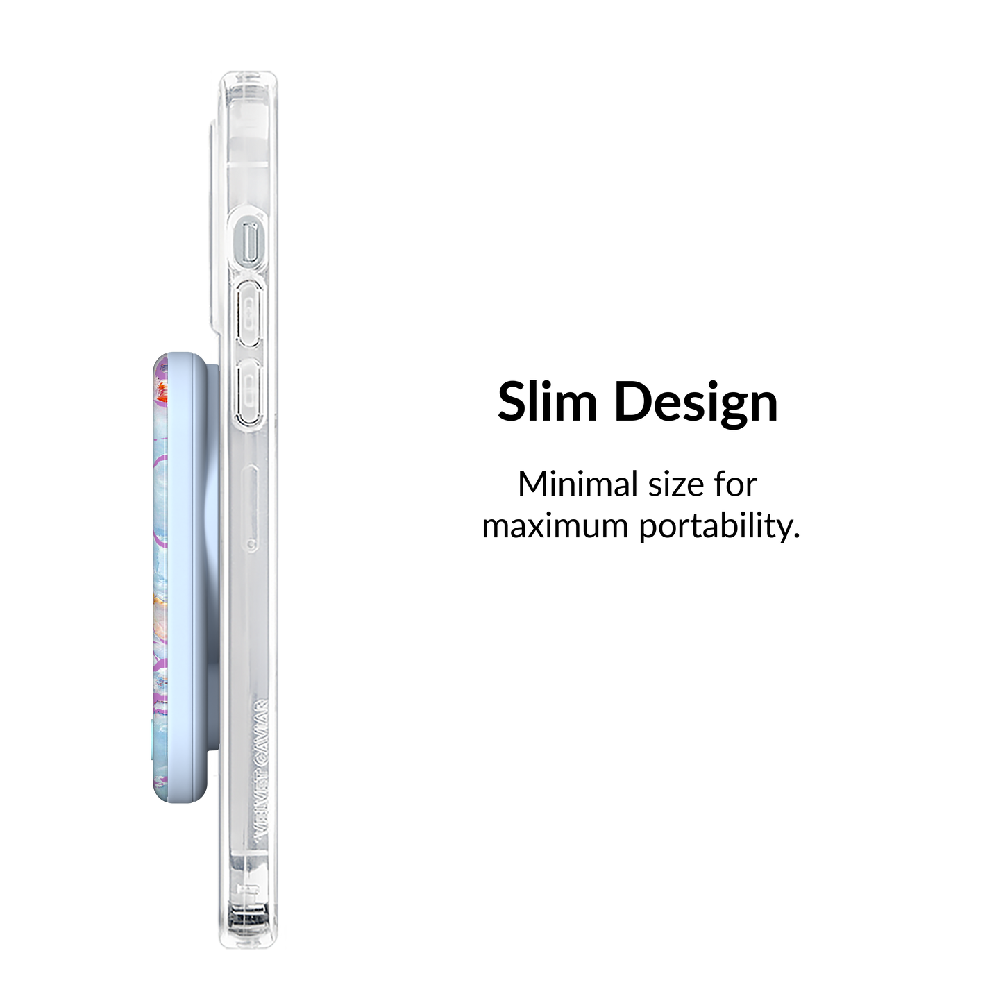 Wireless Phone Charger - Holo Moonstone Marble