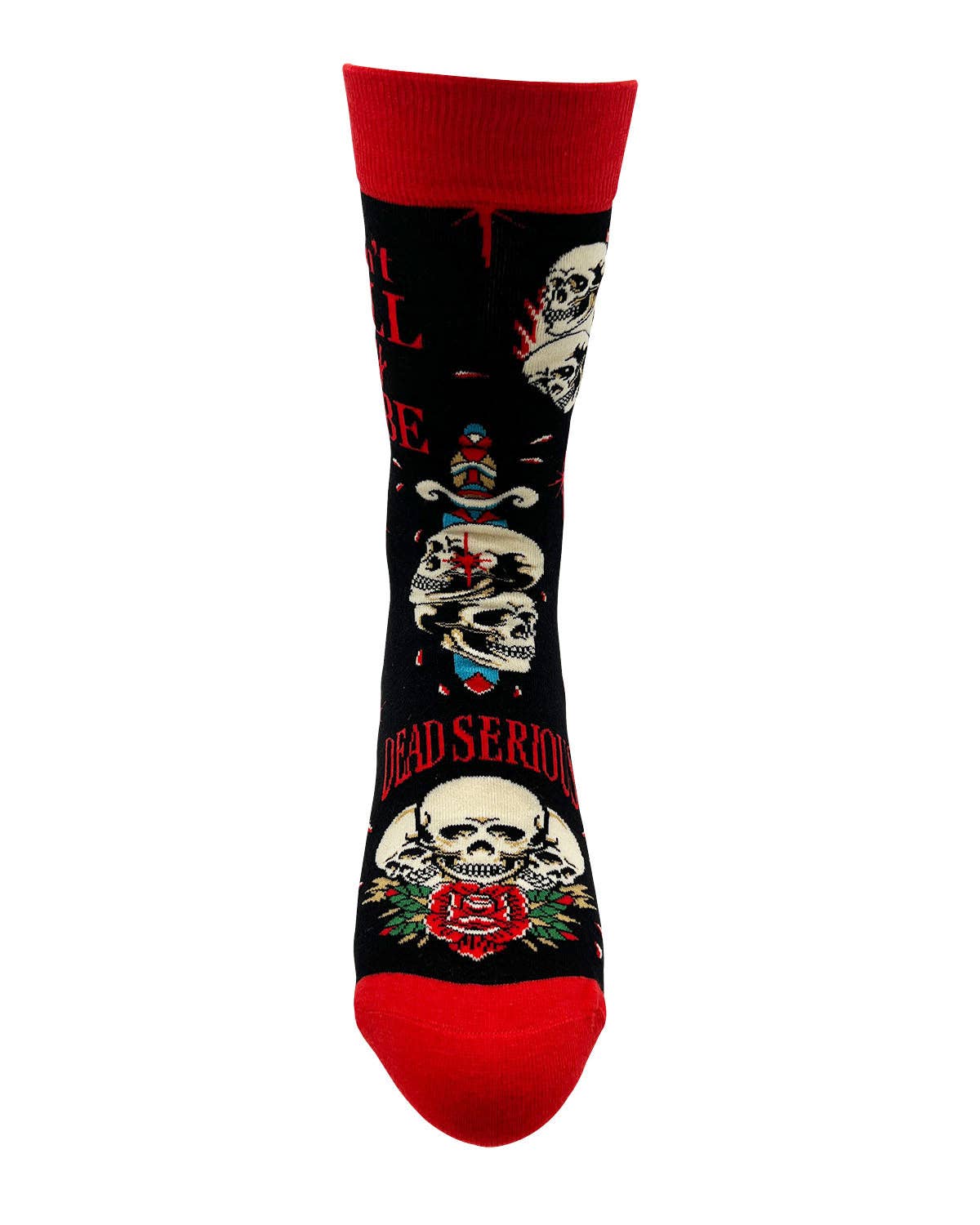 Don't Kill My Vibe Dead Serious Men's Novelty Crew Socks