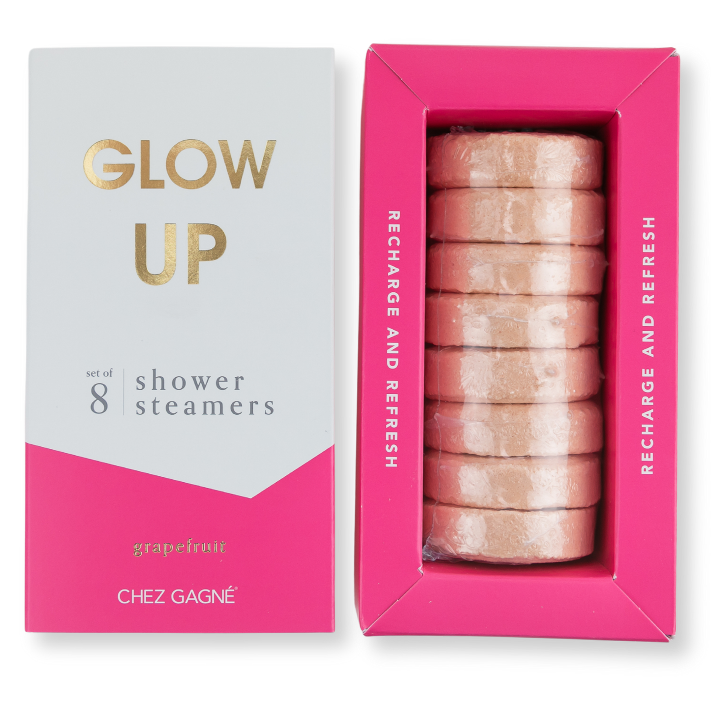 "Glow Up" Shower Steamers - Grapefruit - Set of 8