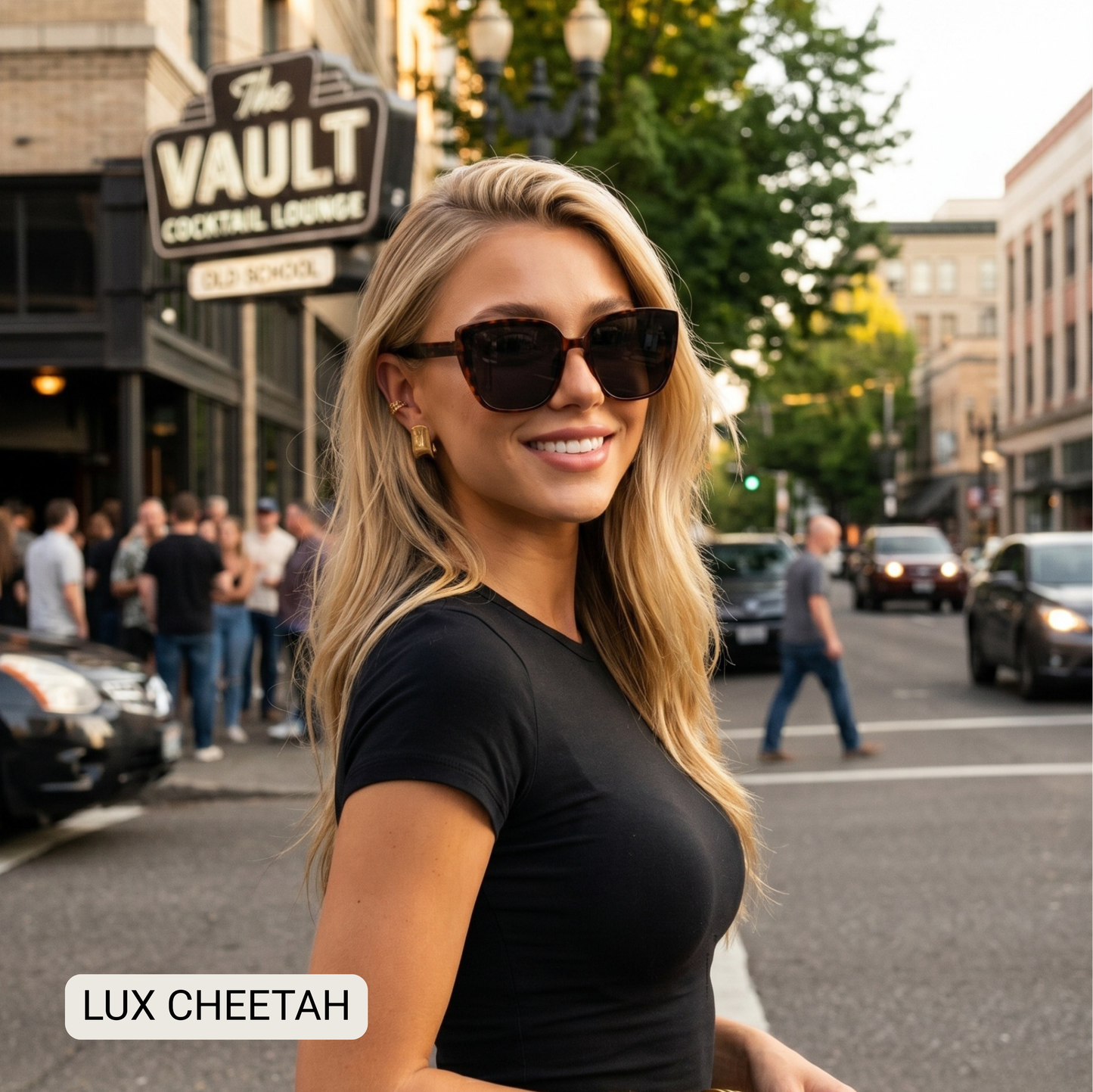 LUX - Women's Polarized Oversized Cat Eye Sunglasses