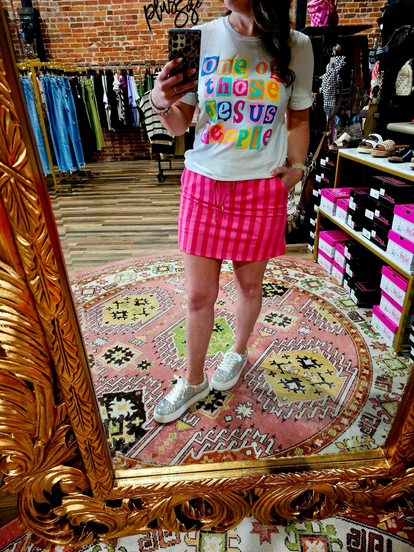 Bubblegum Stripes Skort