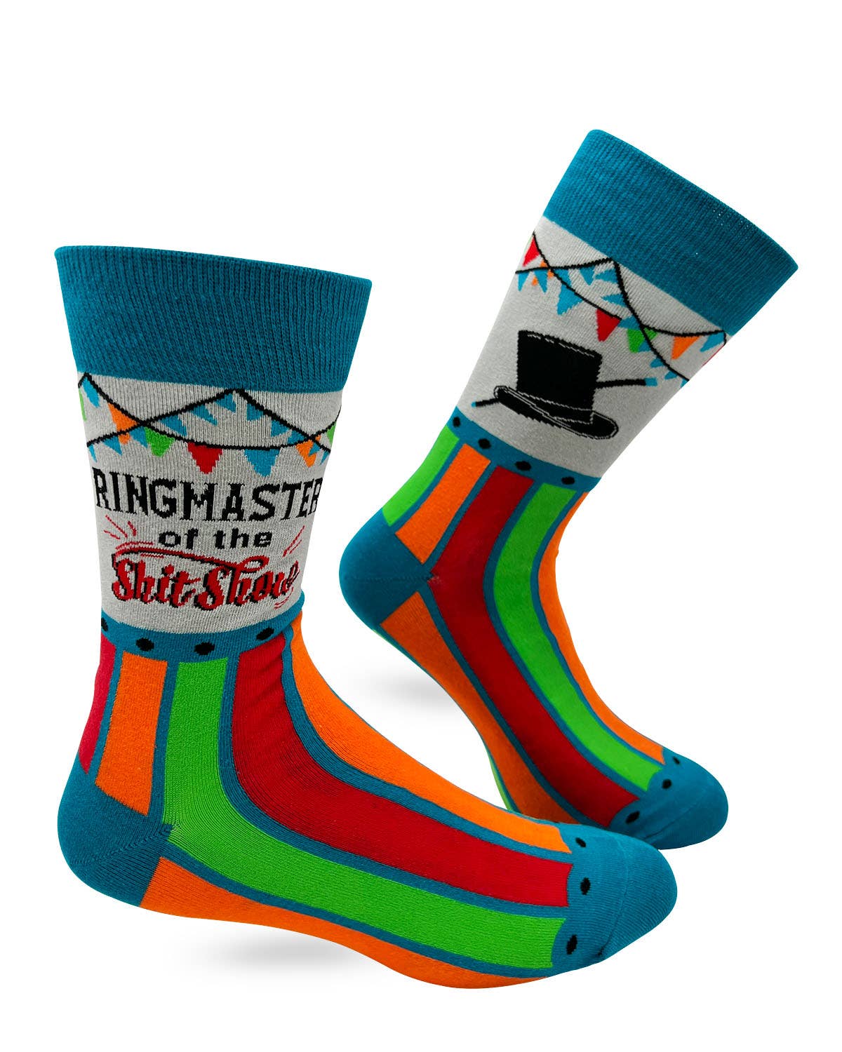 "Ringmaster Of The Shit Show" Men's Novelty Crew Socks