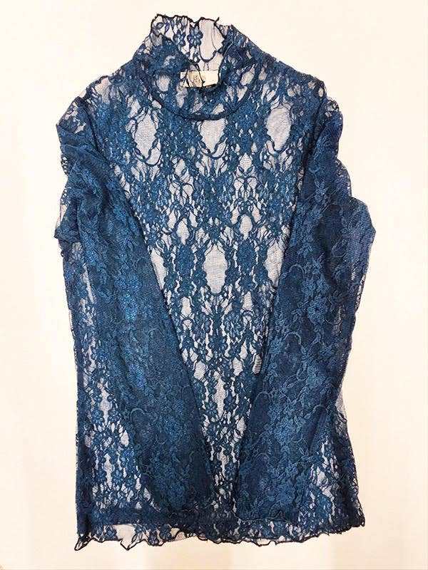 PLUS SIZE Mesh Floral print top