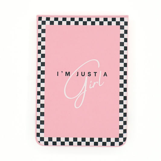 Leatherette Pocket Journal "I'm Just A Girl"
