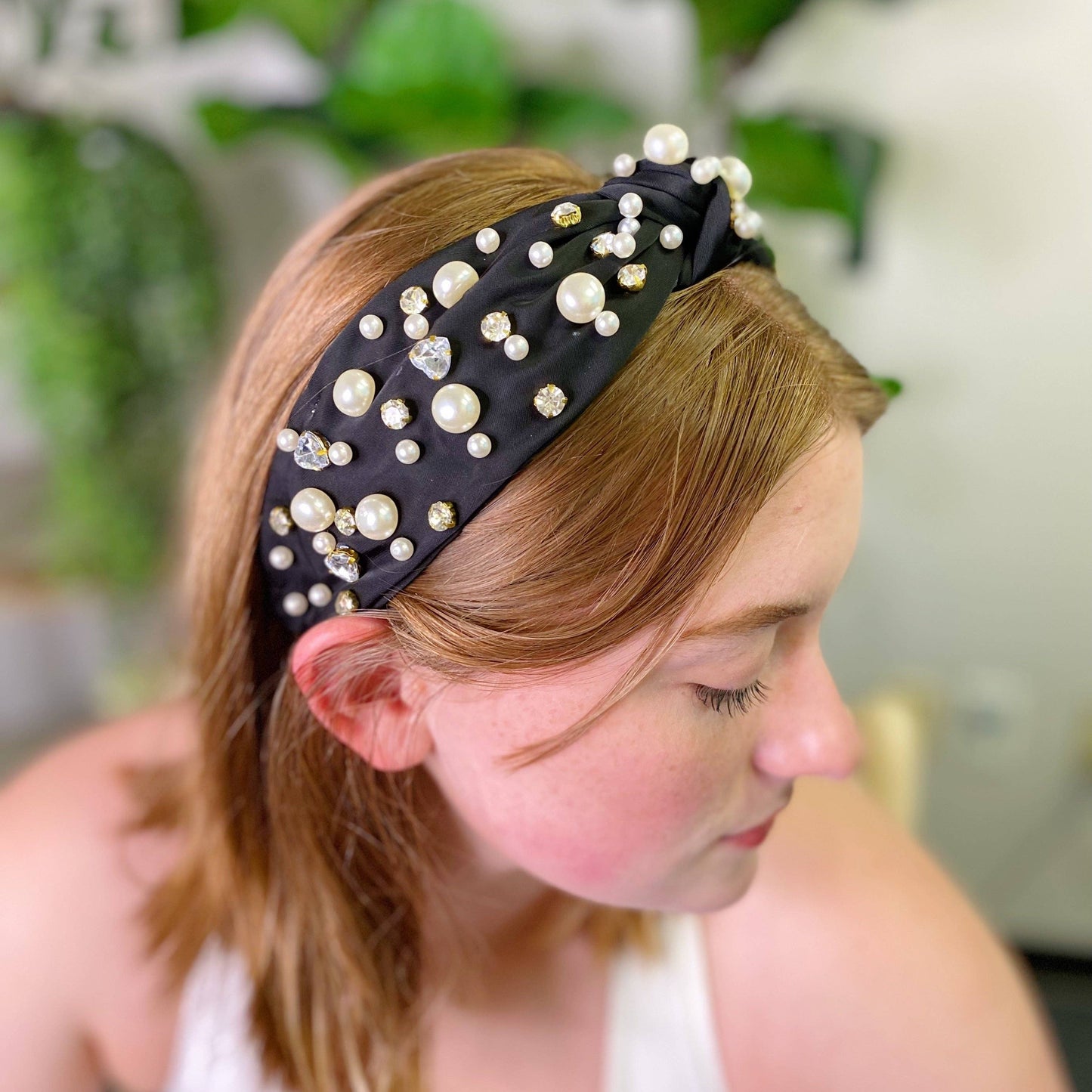 My Winslet Jeweled Satin Headband