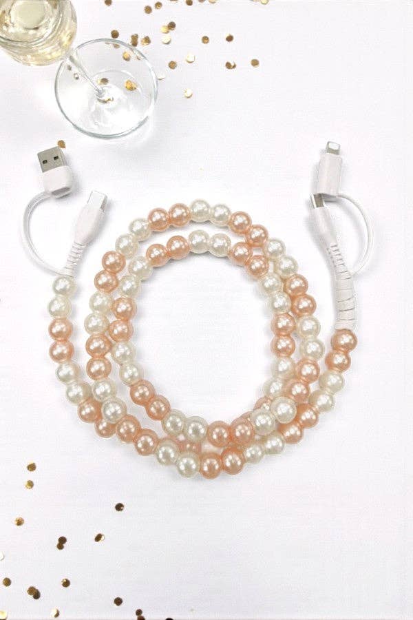 Champagne Pearl Cord Charger