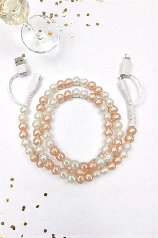 Champagne Pearl Cord Charger