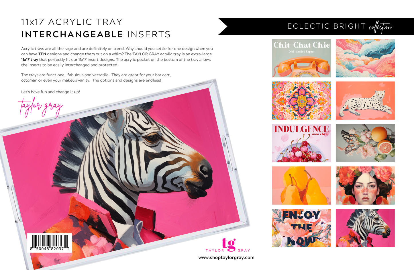 11 x 17 ECLECTIC BRIGHT Insert Set of 10
