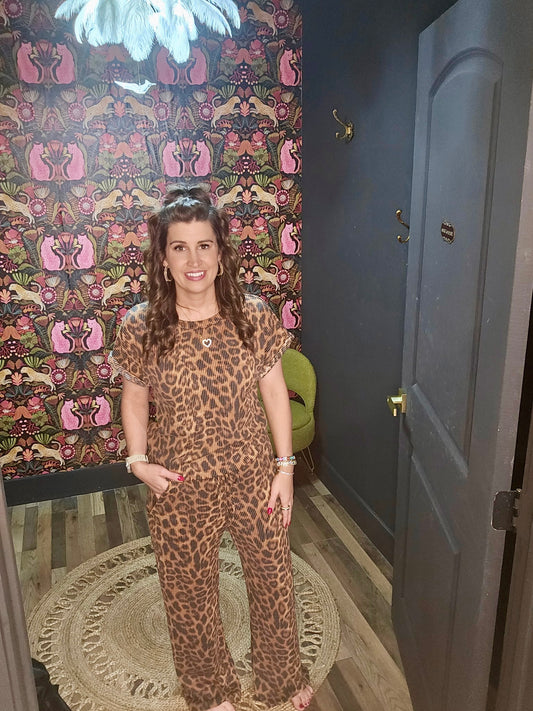 Cheetah Kelsey Pant Set