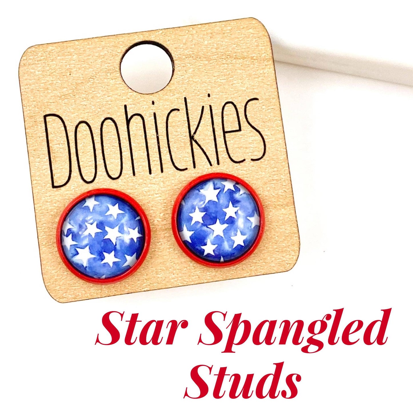 Stars in Red Studs