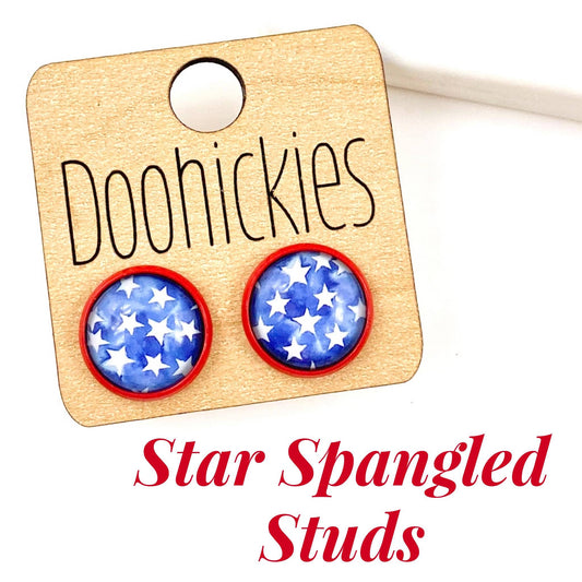 Stars in Red Studs