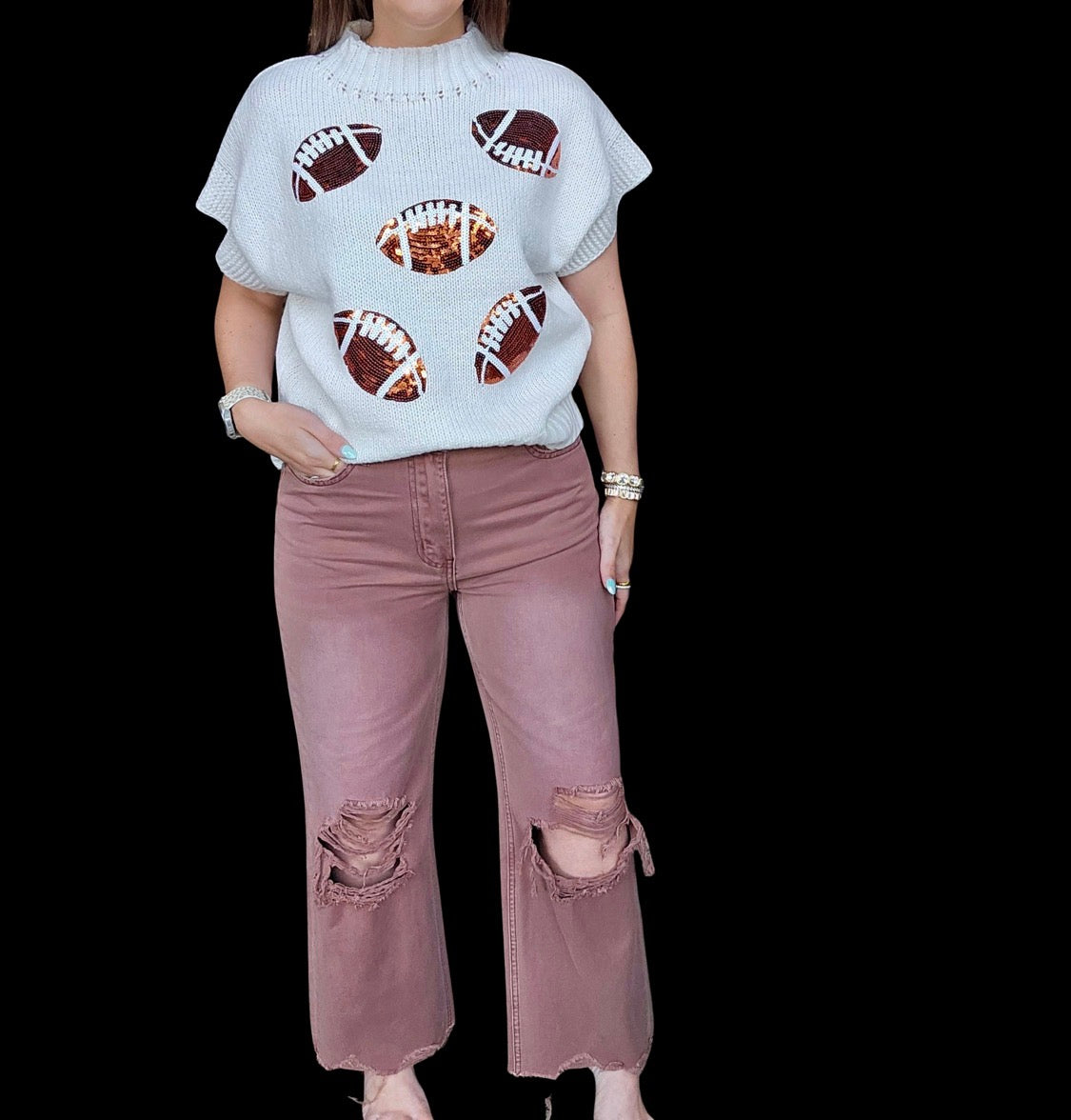 Leslie Crop Aztec Jeans