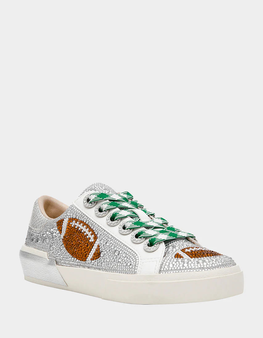 Archy Silver Football Rhinestone Sneaker