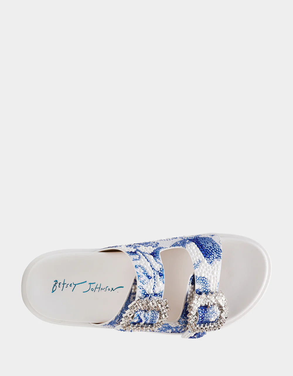 Matie White Blue Floral Sandal