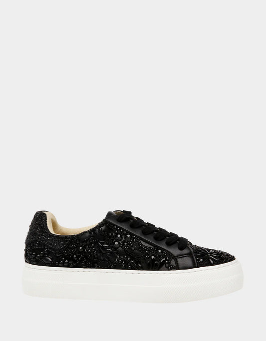 Reily Black Platform Sneaker