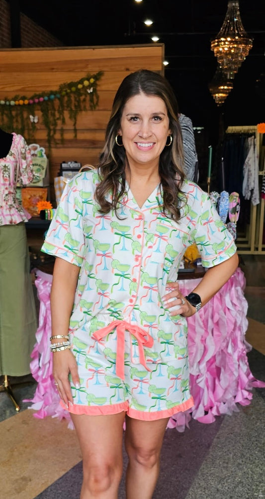 Margarita Moment Ruffle Pajama Set