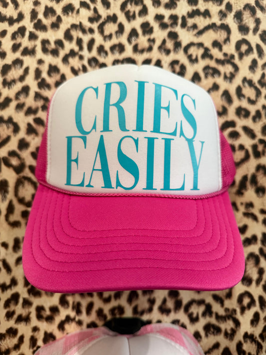 CRIES EASILY TRUCKER HAT