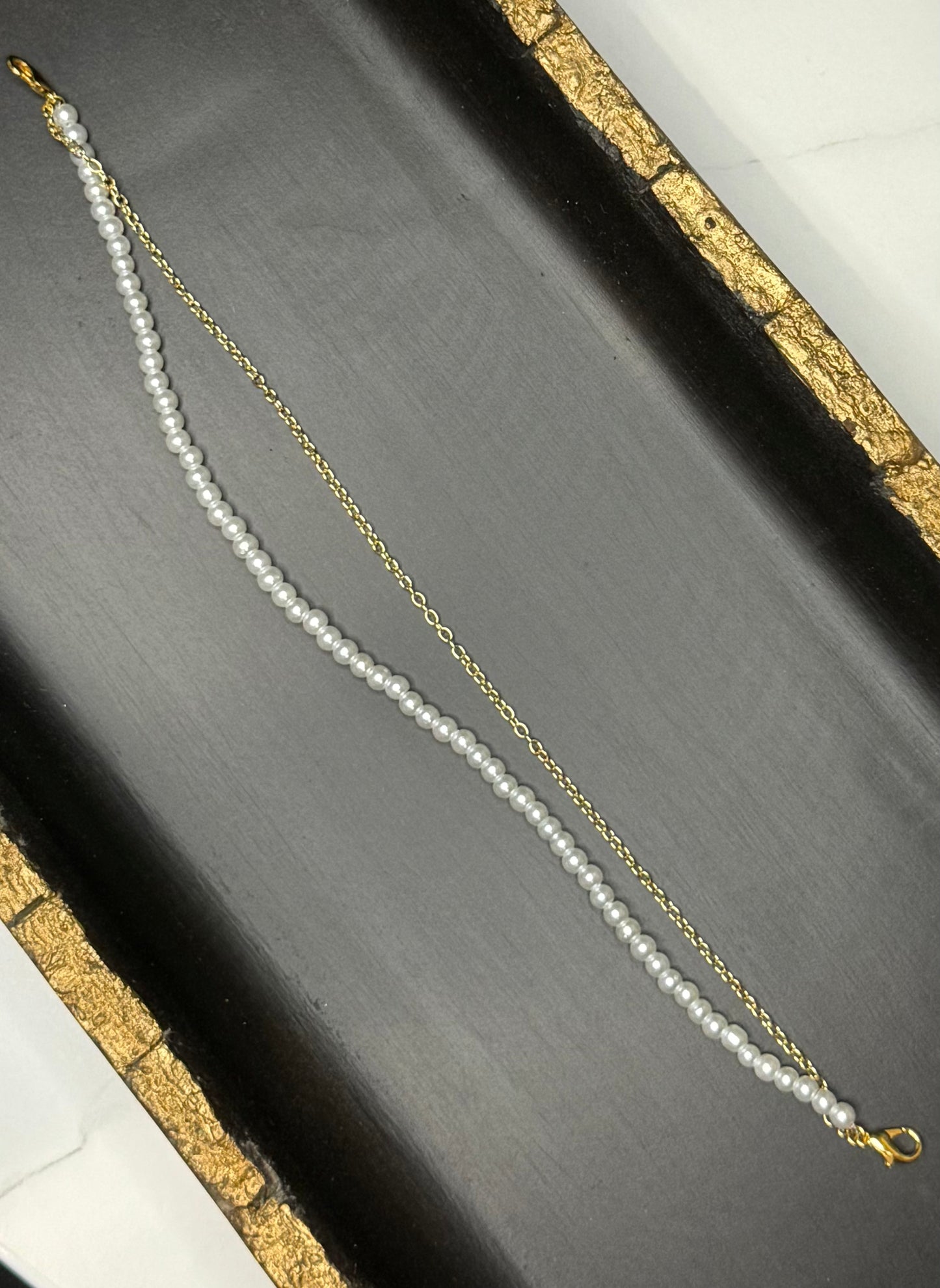 Pearl and Gold Hat Chain