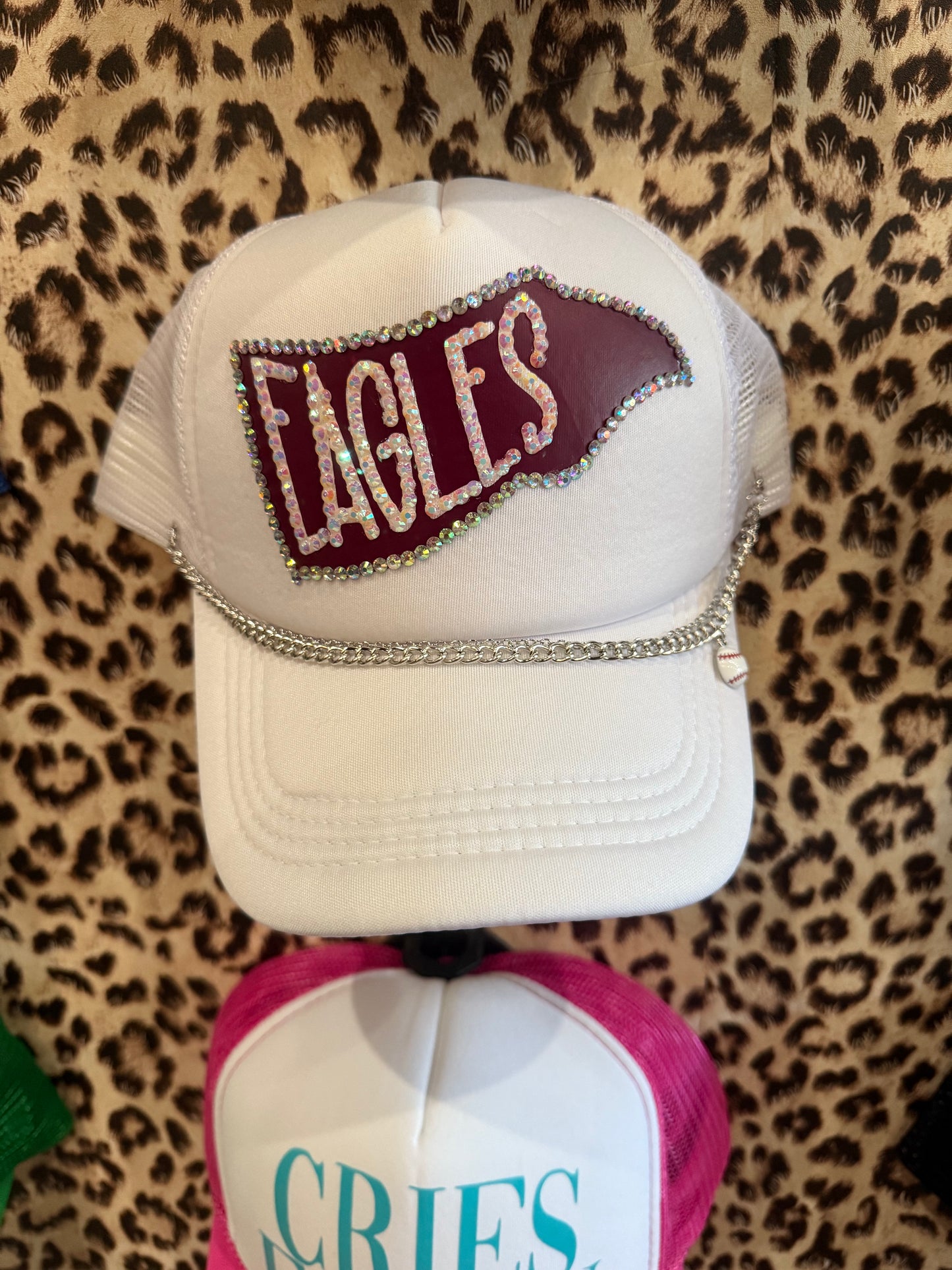 EAGLES (flag with rhinestones) Trucker Hat